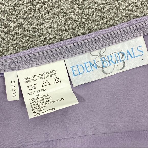 Eden Bridals Sleeveless Zipper Back Shell Tank Top Lilac Purple 14 - Picture 10 of 12